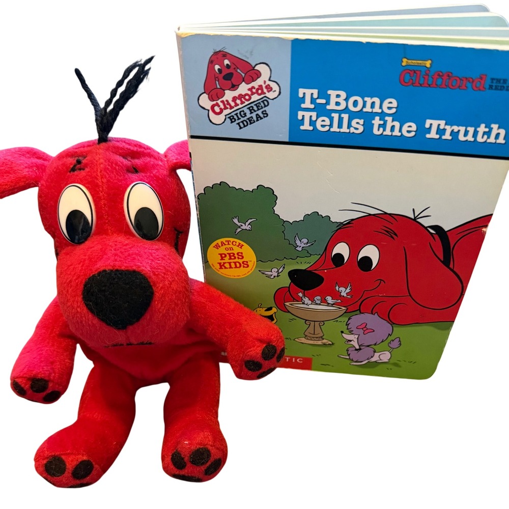 Clifford the Big Red Dog T-Bone Tells the Truth Board Book Scholastic & Plush